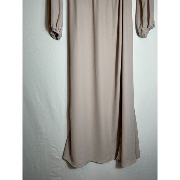 Show Me Your Mumu 3/4 Quarter Sleeve Wedding Guest/Bridesmaid Dress Size M Taupe - Picture 6 of 8